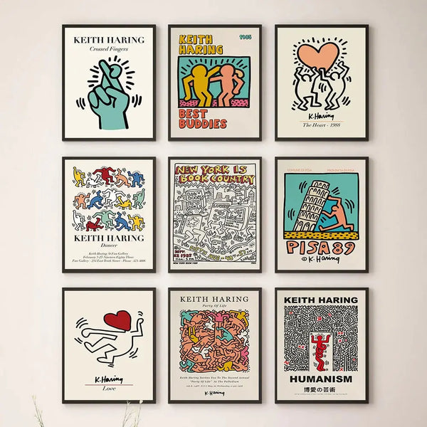 La vibrante expresión de la vida en los posters y lienzos de Keith Haring: ¡Descubre su legado en WallArty.es!