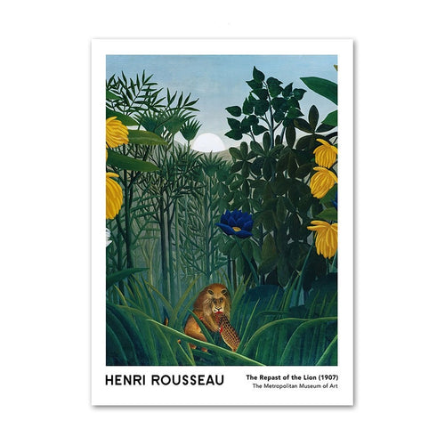 Henri Rousseau | Exotic Forest Jungle | The Repast of the Lion