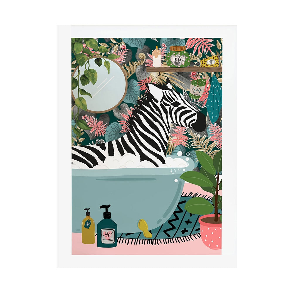 Animal In Bathtub | Zebra