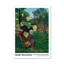 Henri Rousseau | Exotic Forest Jungle | Fight between a Tiger and a Buffalo