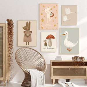 Boho Cartoon | FLYING DUCKS