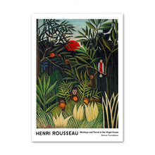 Henri Rousseau | Exotic Forest Jungle | Monkeys and Parrot in the Virgin Forest