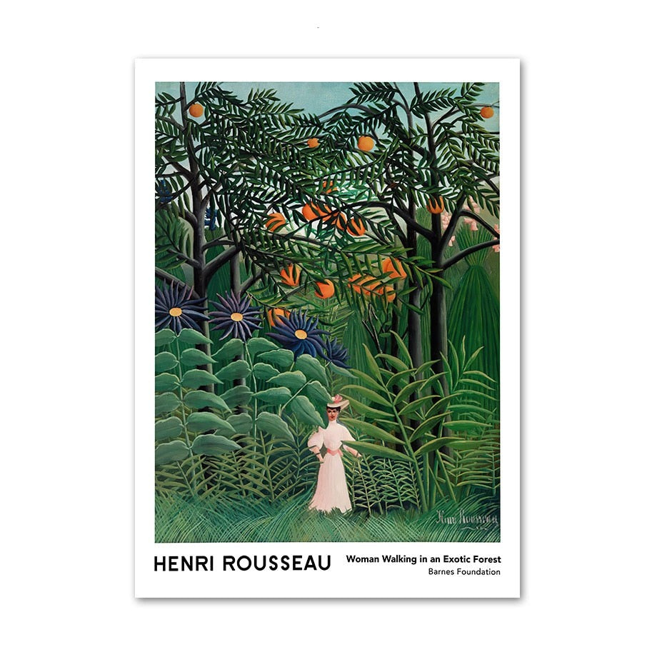 Henri Rousseau | Exotic Forest Jungle | Woman Walking in an Exotic Forest