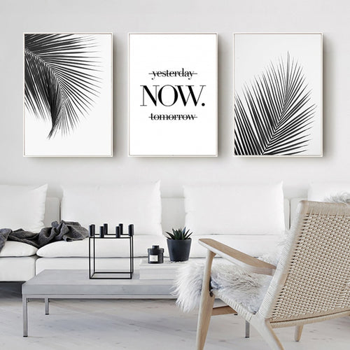 Black And White Palm