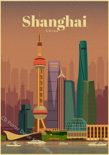 Shanghai | World Cities | Travel Poster