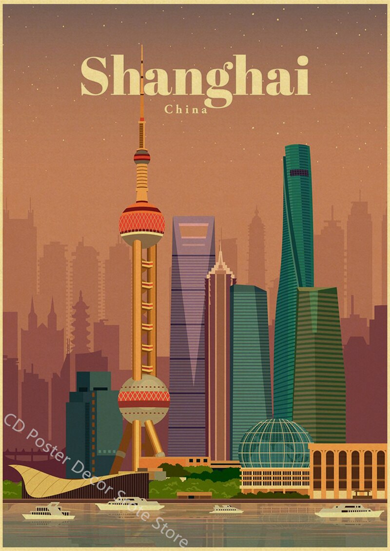 Shanghai | World Cities | Travel Poster