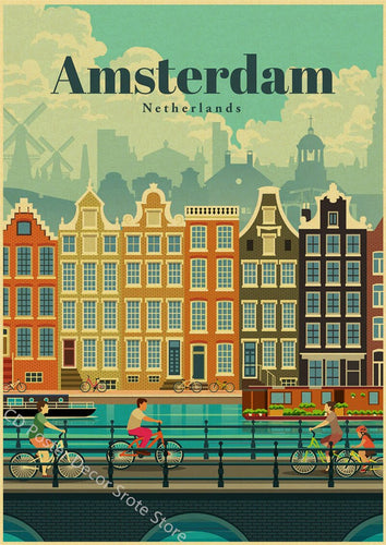 Amsterdam | World Cities | Travel Poster