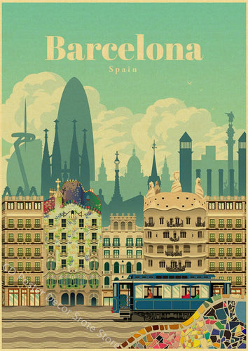 Barcelona | World Cities | Travel Poster