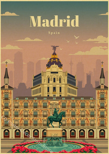 Madrid | World Cities |Travel Poster