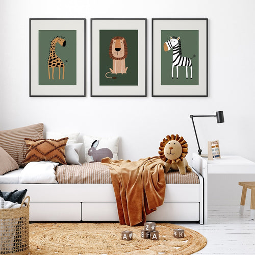 Safari Animals * Lion Giraffe Zebra
