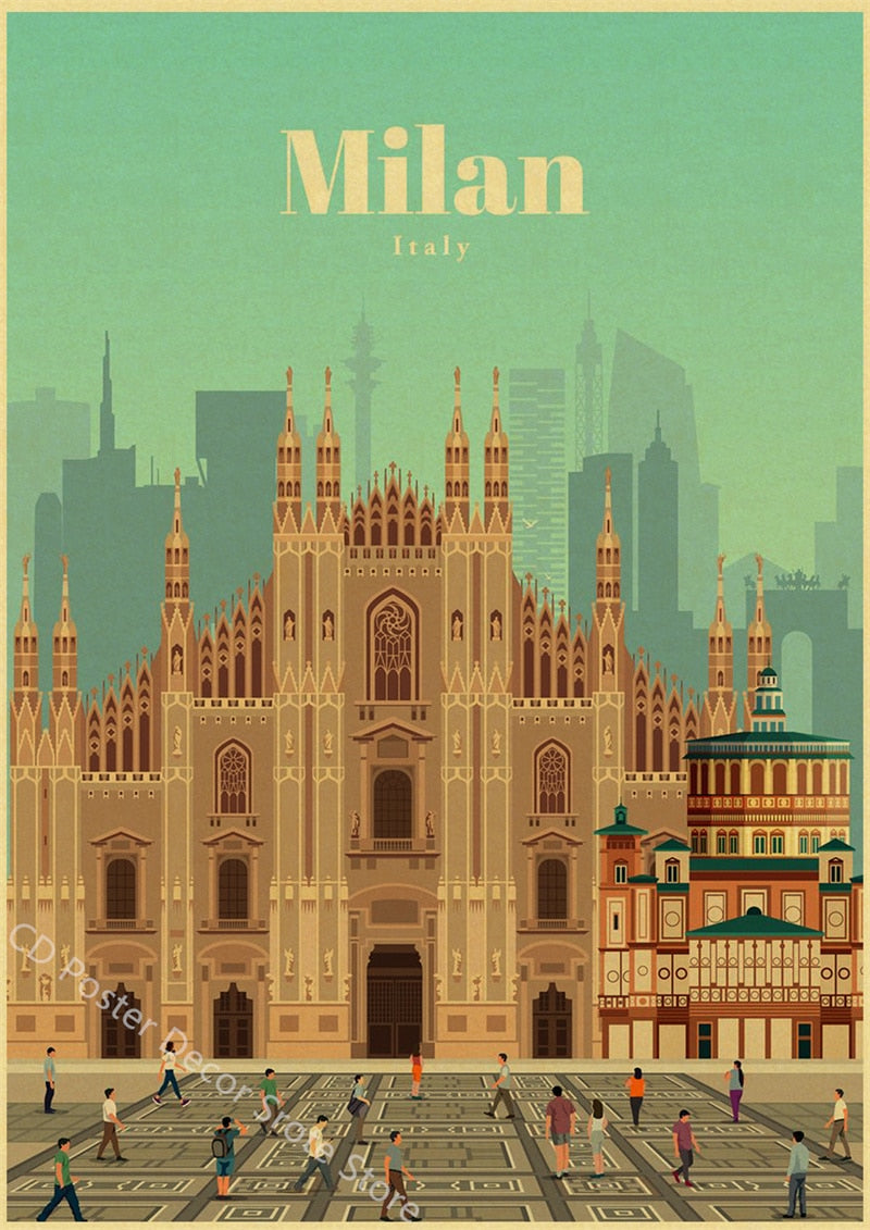 Milan | World Cities | Travel Poster