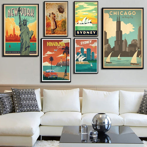 Vintage Travel Cities
