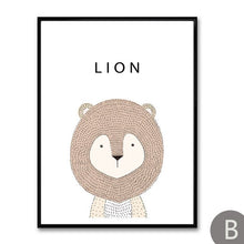 Cartoon Bear Lion Tiger Rabbit Giraffe