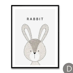 Cartoon Bear Lion Tiger Rabbit Giraffe