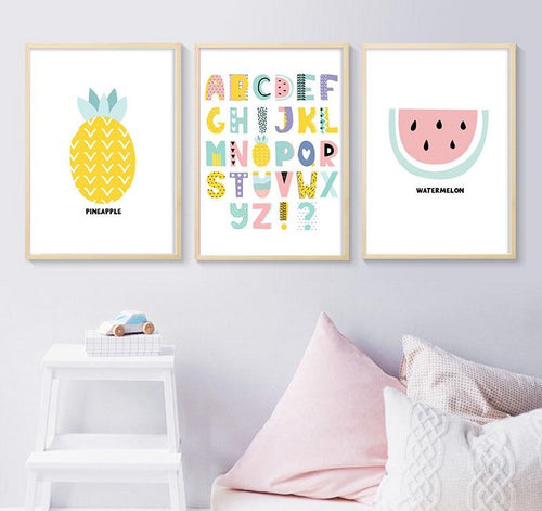 Cartoon Fruit A to Z